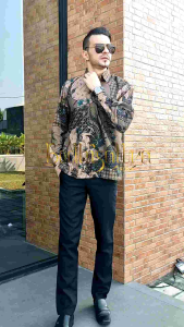 Bodhisattva Batik Baju Batik Pria Lengan Panjang Ukuran M L XL XXL