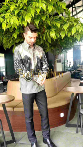 Bodhisattva Batik Pria Kemeja Batik Pria Lengan Panjang Ukuran M L XL XXL