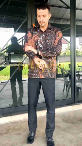 Bodhisattva Batik Kemeja Batik Pria Lengan Panjang Ukuran M L XL XXL