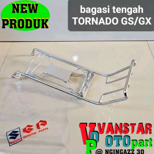 RAK BAGASI TENGAH TORNADO GS GX WARNA CHROME BAHAN FULL BESI TEBAL