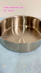 KHAY BƠ INOX 304 - XỬNG TRÒN INOX 304 - KHUÔN TRÒN LÀM BÁNH