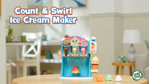 LeapFrog Count and Swirl Ice Cream Maker Playset for Kids Ages 2 Years and up Pink or Blue