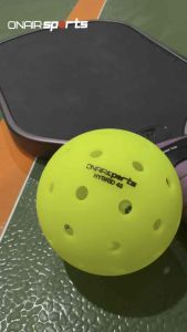 ONAIR Sports Hybrid 48 Pickleball Balls | 48-Hole Indoor & Outdoor Pickleball | PE Material | Durable Rotomolded Ball | High Visibility | Training & Tournament Ball