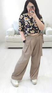 Celana Panjang Wanita Murah (ZARP767 Drape Pants Black/ Grey/ Beige/ Milo)