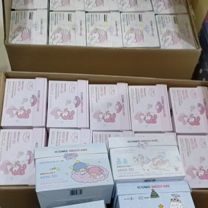 Iconic [MINI 3D Baby 3-5YRS]  SANRIO CHARACTERS /MY MELODY/cinnamoroll /quby /unicorn /Beary Bear /little twin star 4 PLY MEDICAL MASK (20PCS)