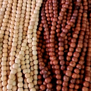 108 มีเลข มีเม็ด มีไม้แท้ย้อมสี ประคำไม้ ไม่ผ่าตัด ที่จากเปลือกไม้ธรรมชาติ