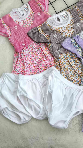 Dress Bayi Perempuan Motif Nanas / Rok Bayi 3-12 Bulan / Baju Bayi Perempuan