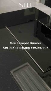 Shio Glass Seasoning Container with Spoon - Tempat Bumbu Serbaguna Makan Kedap Udara Include Sendok