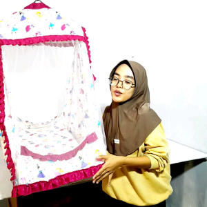Ayunan Bayi Kain Kelambu Kasur Busa 3 in 1 Untuk Bayi Baru Lahir