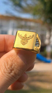 แหวนพญาครุฑ ฝังพลอย พญาครุฑ แหวนสแตนเลส มีขนาดให้เลือก