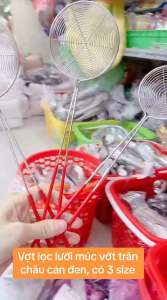 Vợt lọc lưới múc vớt trân châu topping cán đen các cỡ đẹp giá rẻ tiện dụng loại lớn 10cm - gia dụng NARI