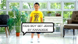 Setelan Anak Laki Laki Kakadede Oneset Lato Lato Set Celana Jeans Pendek Anak Cowok 2-8th