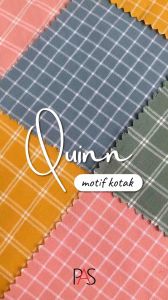 [MINIMAL 2X KLIK UNTUK 1 YARD] Kain Katun Motif Kotak Ecer Bahan Quinn KK 213 - Kotak Kecil 0.5 cm Premium HARGA 1/2 YARD