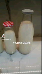 Botol Susu Kaca Gelas Glass Milk Bottle 1000ml Botol Juice 1 Liter Milk Bottle Wadah Minuman Ramah Lingkungan Botol Kaca Berkualitas Tinggi - Lazada