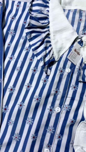 Ilenia - Atasan Nadine/atasan wanita kerah dan kantong ruffle lucu