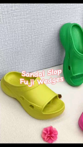 Sandal Slop Wanita Fuji Jelly High Wedges Size 36-40 Hema 997W