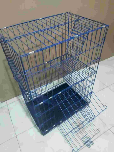 2 Layer Blue Coated Steel Animal Cage