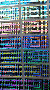 Stiker hologram Original Original