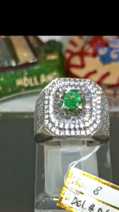 Emerald Zambia Certificate DGL dengan ukuran jari 9.0/19.0 Harga Rp. 1.400.000