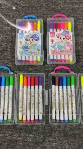 Bút dạ  12 màu hộp nhựa cao cấp (hộp 12 bút có 12 màu khác nhau)