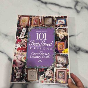 หนังสือ ปักครอสติช มือสอง เป็นของสะสม 101 Best - Loved Designs ภาพสีทั้งเล่ม ภาษาอังกฤษ