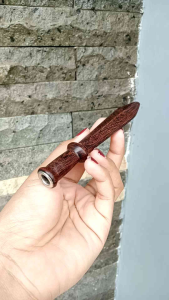 Pipa Once Cangklong Kayu Galih Asem Purba Motif Pedang D32