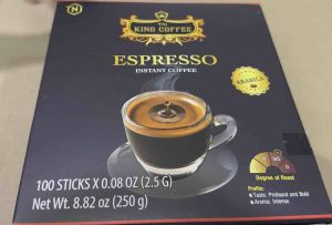 Cà Phê Đen Hòa Tan KING COFFEE ESPRESSO (Hộp 100 gói x 2.5g)
