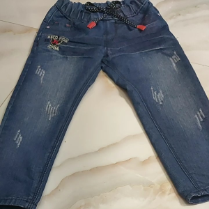 Celana Panjang Jeans Anak Laki-laki Cowok 2-12 Th Non Stretch Polos Sobek Distro Kolor Navy Blue RFC