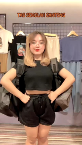 Tas Punggung Ransel Backpack Kulit Distro Polos Murah Korea