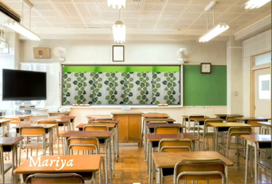 Argos Chalkboard with Matching Valancer Curtain | Green Theme Classroom