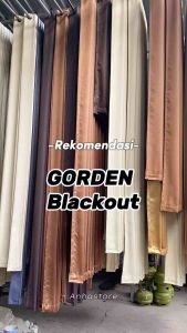 GORDEN PINTU DAN JENDELA BLACKOUT ABU TUA POLOS EMBOS PREMIUM GORDEN AESTHETIC 6 GELOMBANG 12 LUBANG SMOKERING