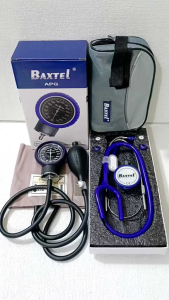 Baxtel APG PURPLE Ring Aneroid Sphygmomanometer With PURPLE DELUXE Stethoscope