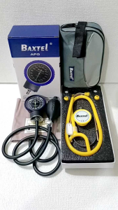 Baxtel APG PURPLE Ring Aneroid Sphygmomanometer With YELLOW DELUXE Stethoscope