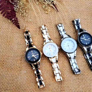 Jam Tangan Wanita Rantai Keramik Mirete Original Analog Tahan Air Motif Permata Bestseller Mewah Elegan Sporty Kasual Realpict Sesuai Foto