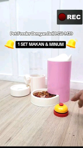 DISPENSER OTOMATIS 1 SET《MODEL BELL》TEMPAT MAKAN KUCING & ANJING PREMIUM