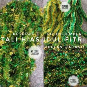 Tali hias ketupat bulan bintang Idul Fitri Lebaran/hiasan hampers dekorasi parcel lebaran idul fitri