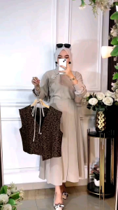 Setelan rok set vest mewah terbaru - Dinara
