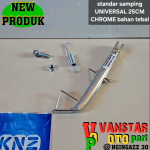 STANDART 1 STANDAR SAMPING UNIVERSAL PANJANH 25CM WARNA CHROME FULLSET