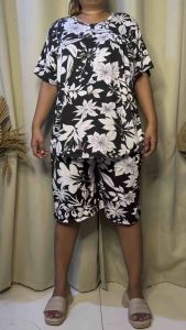 2XL TO 5XL CELIA TERNO TOKONG ROUND NECK WITH 2 SIDE POCKET COTTON SPANDEX