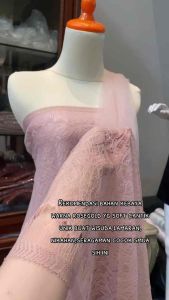 Kain Kebaya Brokat Lace Chantily Shantily Allure Warna Rosegold harga per Panel 25m Brukat Bali Semi France Prancis