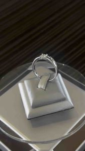 Reraya แหวนเงินแท้ 50 ตังค์ ฝังเพชร Moissanite (โมอีส) พร้อมใบเซอร์GRA-Z02