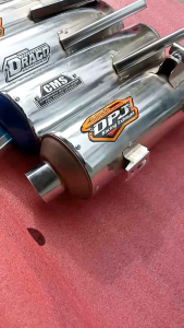 KNALPOT STANDAR RACING FULL CROM DPJ PNP KE SEMUA MOTOR METIK. SUARA ADEM NGEBAS.