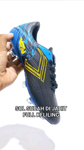 Sepatu Bola Valden Garuda Hitam Tosca Yellow Sol Sudah Di Jahit Full Keliling