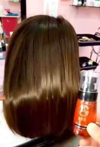 AGอาร์เเกนออยล์เคราติน บำรุงเส้นผมใช้ก่อนไดร์หนีบผสมเคมีเพื่อความนุ่มเงาลื่น