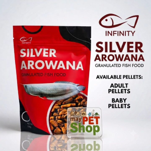 Infinity Silver Arowana Granulated Fish Food Adult Baby Also Suitable for Carnivorous Fish - 100g