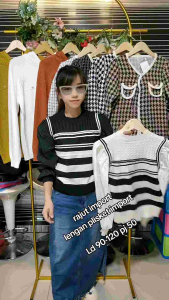 Desain Atasan Rajut Kanza & Atasan Rajut Salur Import