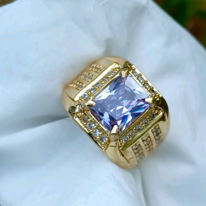 CINCIN BATU KECUBUNG LAVENDER KOTAK CUTTING MEWAH