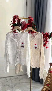 ●ECLAIRE● 043 Cardigan Lace Brokat Bordir Natal Christmas Xmas Premium 8101