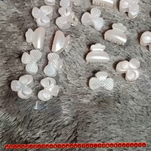 JEPIT RAMBUT MINI KOREAN STYLE / JEPIT PONI WARNA PUTIH GLOSSY 3CM / JEDAI KECIL VINTAGE / WHITE HAIR CLAW CUTE / JMP9870