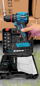 สว่านแบตกระแทก บัสเลส หัวเหล็ก 3 ระบบ ยี่ห้อ GOLDEN รุ่น 208Vf #มอเตอร์บัสเลสแท้